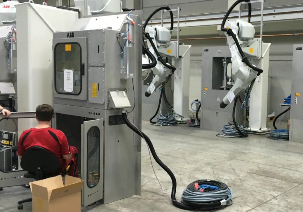 Montaža robotskih sistemov v podjetju BMW