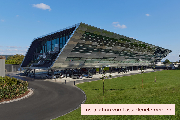 Das BW Green Building, wo wir die Installation von Fassadenelementen durchgeführt haben