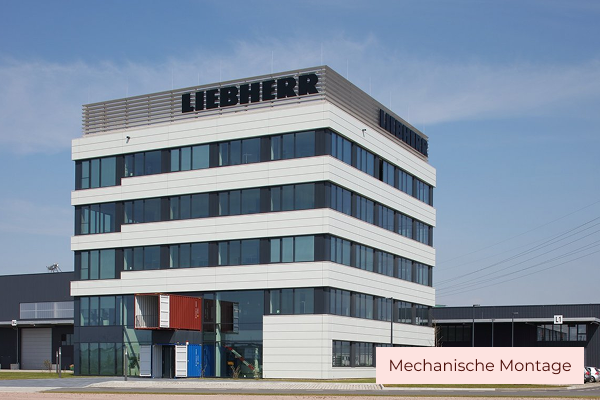 Das Liebherr-Gebäude in Hamburg, wo wir gearbeitet haben Mechanische Montage